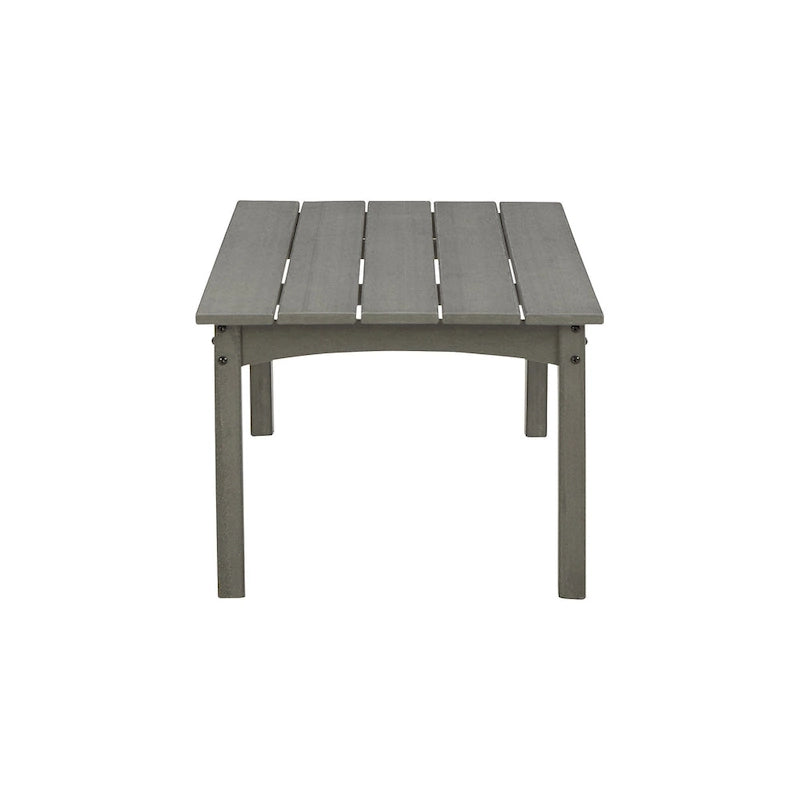 Table basse d'extérieur rectangulaire Signature Design by Ashley Visola Gray en poly toutes saisons - 48 larg. x 24 prof. x 18 haut.