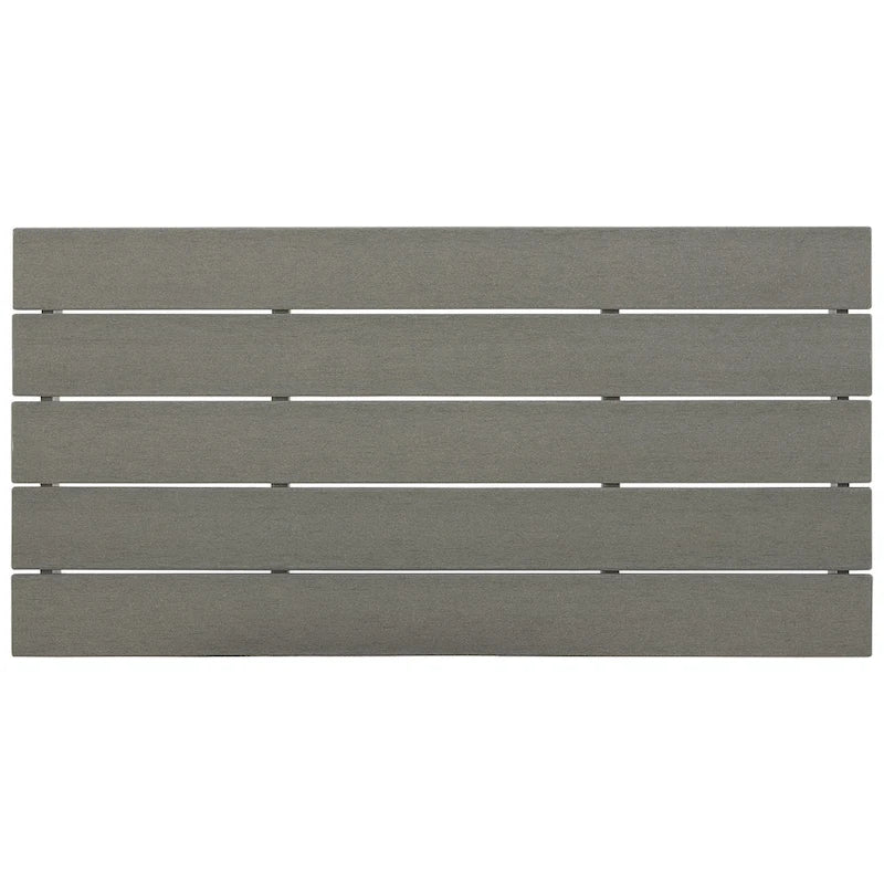 Table basse d'extérieur rectangulaire Signature Design by Ashley Visola Gray en poly toutes saisons - 48 larg. x 24 prof. x 18 haut.
