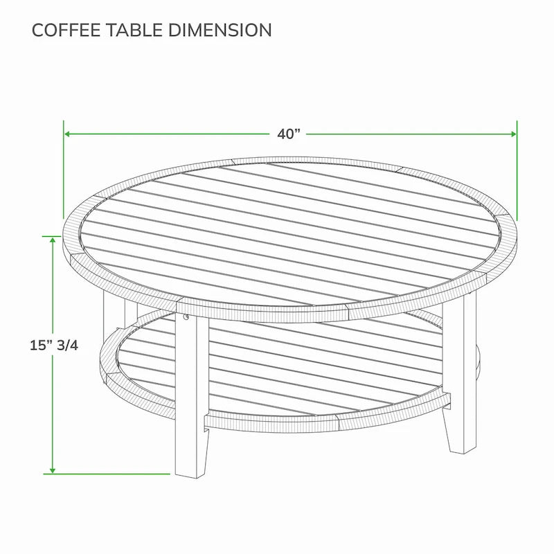 Cambridge Casual Table basse d'extérieur en teck Seaside