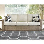 Ensemble de conversation d'extérieur 4 pièces Signature Design by Ashley Beachcroft marron/beige – 82,25 L x 37,75 P x 34,63 H