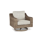 Ensemble de conversation d'extérieur 4 pièces Signature Design by Ashley Beachcroft marron/beige – 82,25 L x 37,75 P x 34,63 H