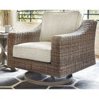 Ensemble de conversation d'extérieur 4 pièces Signature Design by Ashley Beachcroft marron/beige – 82,25 L x 37,75 P x 34,63 H