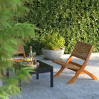 Chaise pliante Sava pour l'intérieur et l'extérieur en osier beige