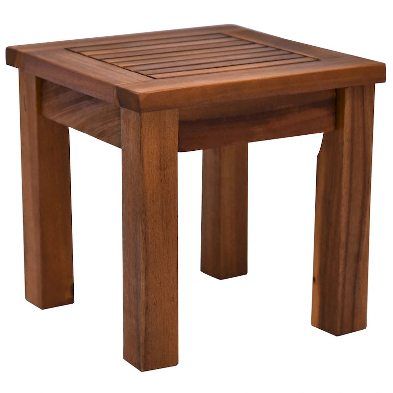 Outsunny Ensemble de 3 Tables Gigognes d'Extérieur avec Structure en Bois d'Acacia et Design Polyvalent