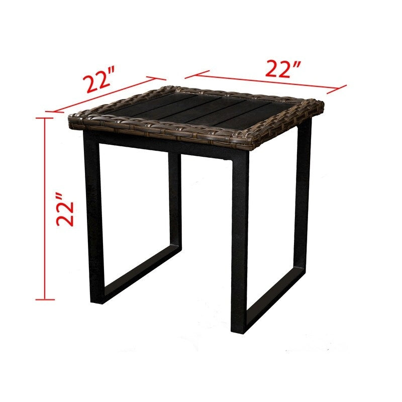 Table d'appoint en osier d'extérieur Collection osier du Festival Patio