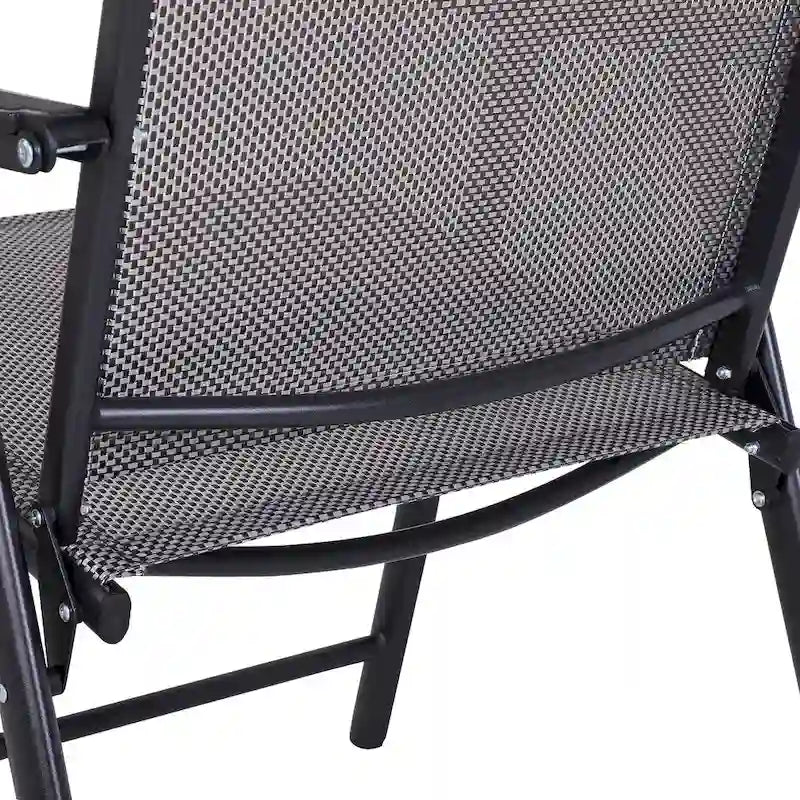 Chaises de patio pliantes grises Podena (lot de 2) par Havenside Home