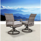 LSI Swivel Rocker Chairs 2 Piece Set With Cushions