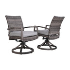 Ensemble de 2 chaises pivotantes et berçantes LSI avec coussins