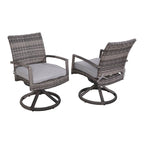 Ensemble de 2 chaises pivotantes et berçantes LSI avec coussins