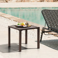 Table d'appoint d'extérieur carrée Pellebant en aluminium - 15,67 L x 15,67 l x 15,83 H