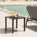 Table d'appoint d'extérieur carrée Pellebant en aluminium - 15,67 L x 15,67 l x 15,83 H