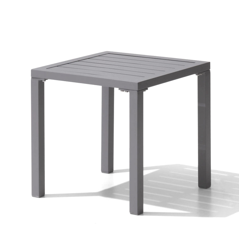 Table d'appoint d'extérieur carrée Pellebant en aluminium - 15,67 L x 15,67 l x 15,83 H