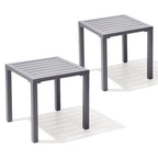 Table d'appoint d'extérieur carrée Pellebant en aluminium - 15,67 L x 15,67 l x 15,83 H