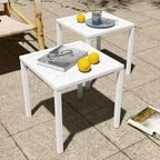 Table d'appoint d'extérieur carrée Pellebant en aluminium - 15,67 L x 15,67 l x 15,83 H