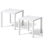 Table d'appoint d'extérieur carrée Pellebant en aluminium - 15,67 L x 15,67 l x 15,83 H