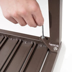 Table d'appoint d'extérieur carrée Pellebant en aluminium - 15,67 L x 15,67 l x 15,83 H