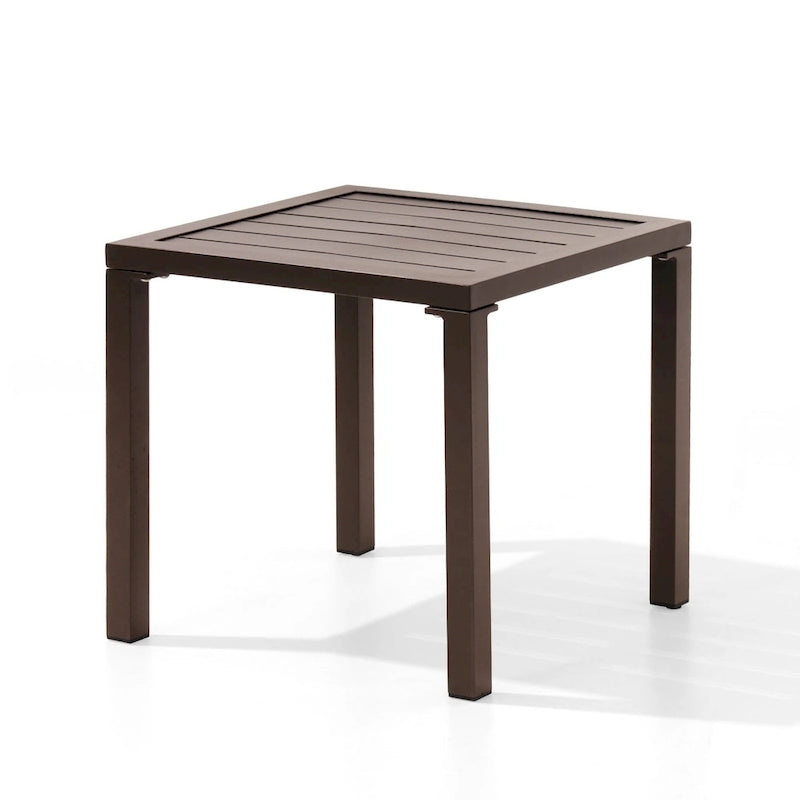 Table d'appoint d'extérieur carrée Pellebant en aluminium - 15,67 L x 15,67 l x 15,83 H