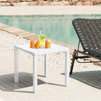 Table d'appoint d'extérieur carrée Pellebant en aluminium - 15,67 L x 15,67 l x 15,83 H