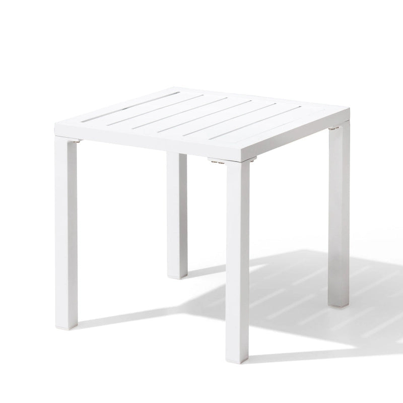 Table d'appoint d'extérieur carrée Pellebant en aluminium - 15,67 L x 15,67 l x 15,83 H