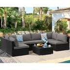 Outdoor 7-Piece Sofa Seating Group with Cushions