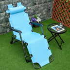 Bain de soleil de terrasse 2-en-1 Outsunny avec oreiller, transat de jardin pliant inclinable à 120/180°, en tissu Oxford