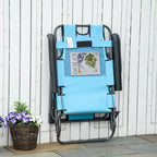 Bain de soleil de terrasse 2-en-1 Outsunny avec oreiller, transat de jardin pliant inclinable à 120/180°, en tissu Oxford