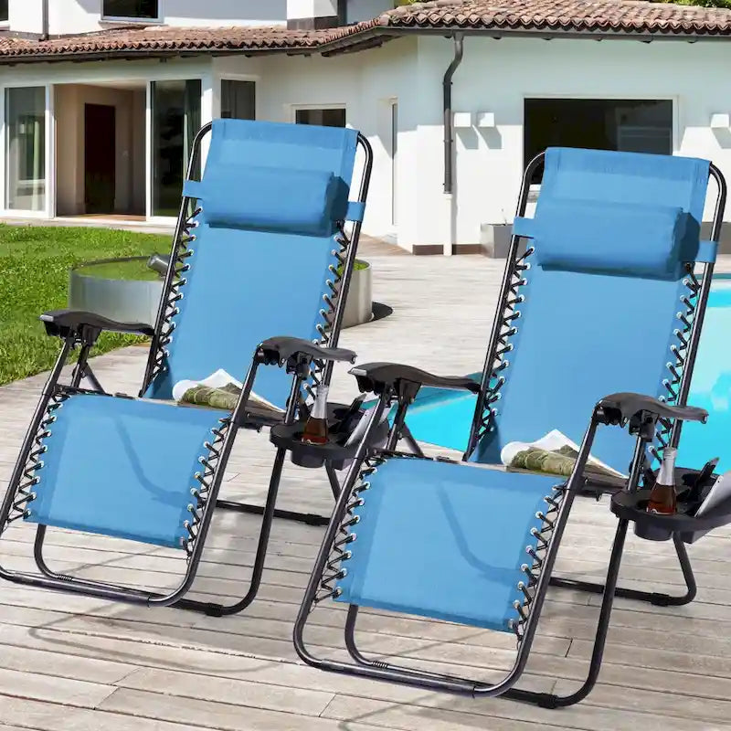 Bonosuki Patio Zero Gravity Chair Foldable Recliner Lounge Chair