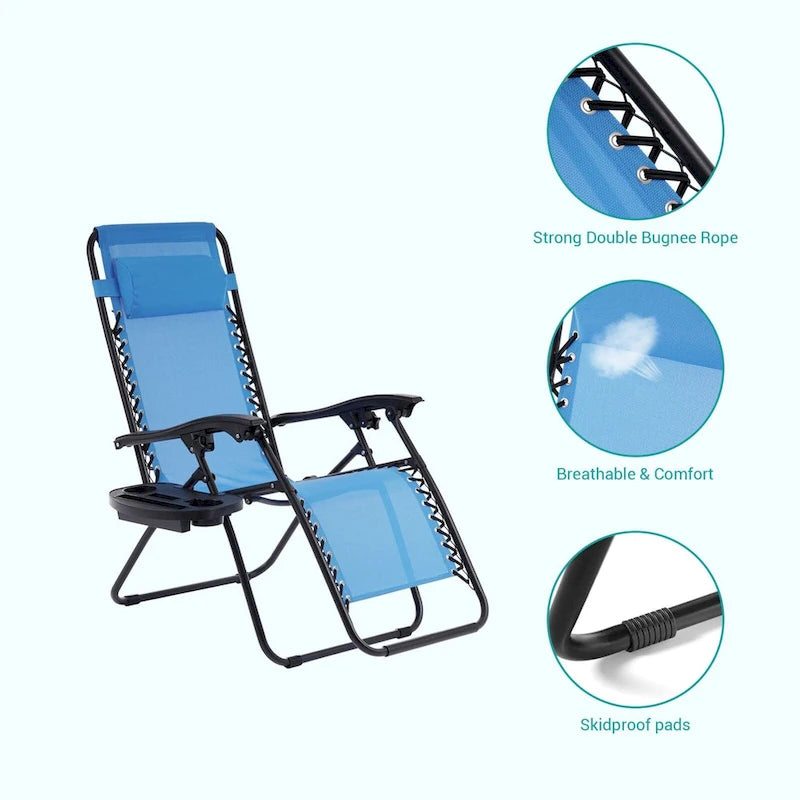 Chaise longue inclinable pliante Bonosuki Patio Zero Gravity
