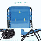 Chaise longue inclinable pliante Bonosuki Patio Zero Gravity