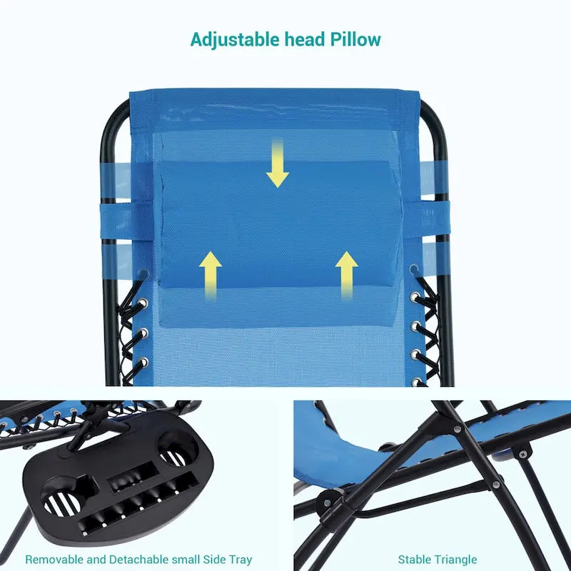 Chaise longue inclinable pliante Bonosuki Patio Zero Gravity