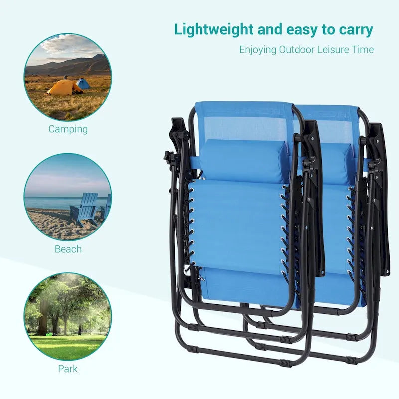 Chaise longue inclinable pliante Bonosuki Patio Zero Gravity