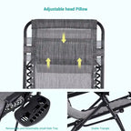 Chaise longue inclinable pliante Bonosuki Patio Zero Gravity