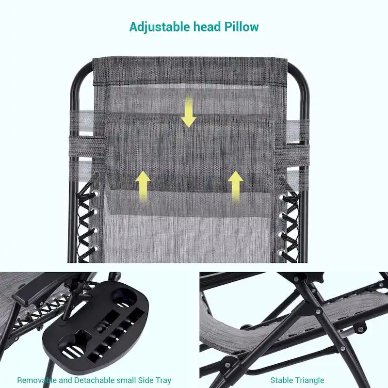 Chaise longue inclinable pliante Bonosuki Patio Zero Gravity