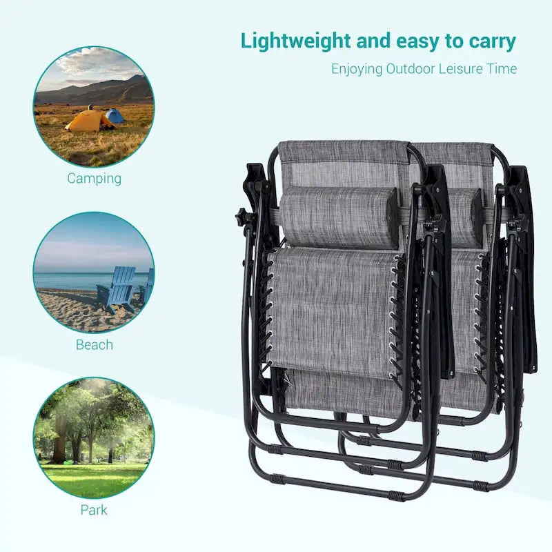 Chaise longue inclinable pliante Bonosuki Patio Zero Gravity