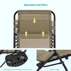 Chaise longue inclinable pliante Bonosuki Patio Zero Gravity