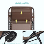 Chaise longue inclinable pliante Bonosuki Patio Zero Gravity