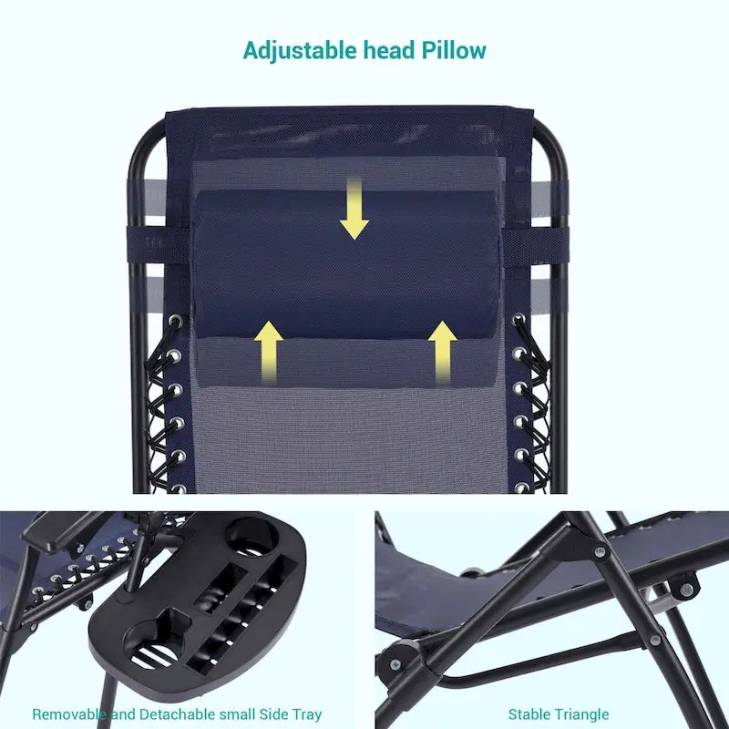 Chaise longue inclinable pliante Bonosuki Patio Zero Gravity