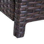 Table d'appoint d'extérieur en rotin Outsunny avec insert pour parasol