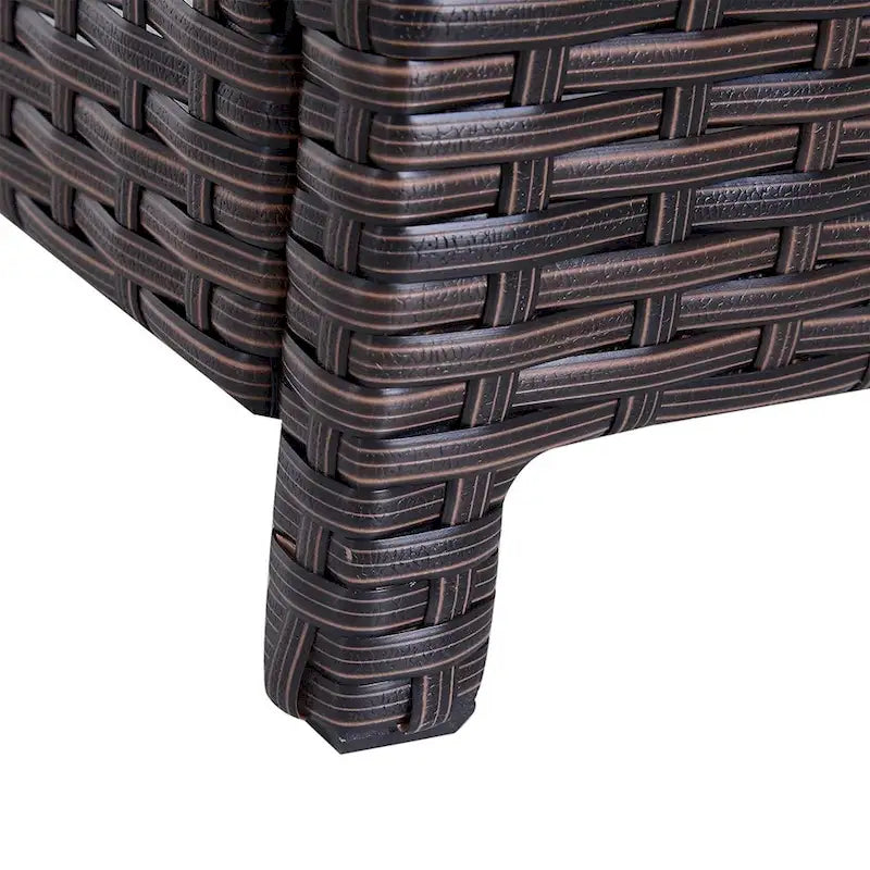 Table d'appoint d'extérieur en rotin Outsunny avec insert pour parasol
