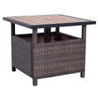 Table d'appoint d'extérieur en rotin Outsunny avec insert pour parasol