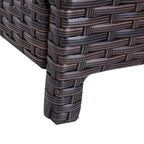 Table d'appoint d'extérieur en rotin Outsunny avec insert pour parasol