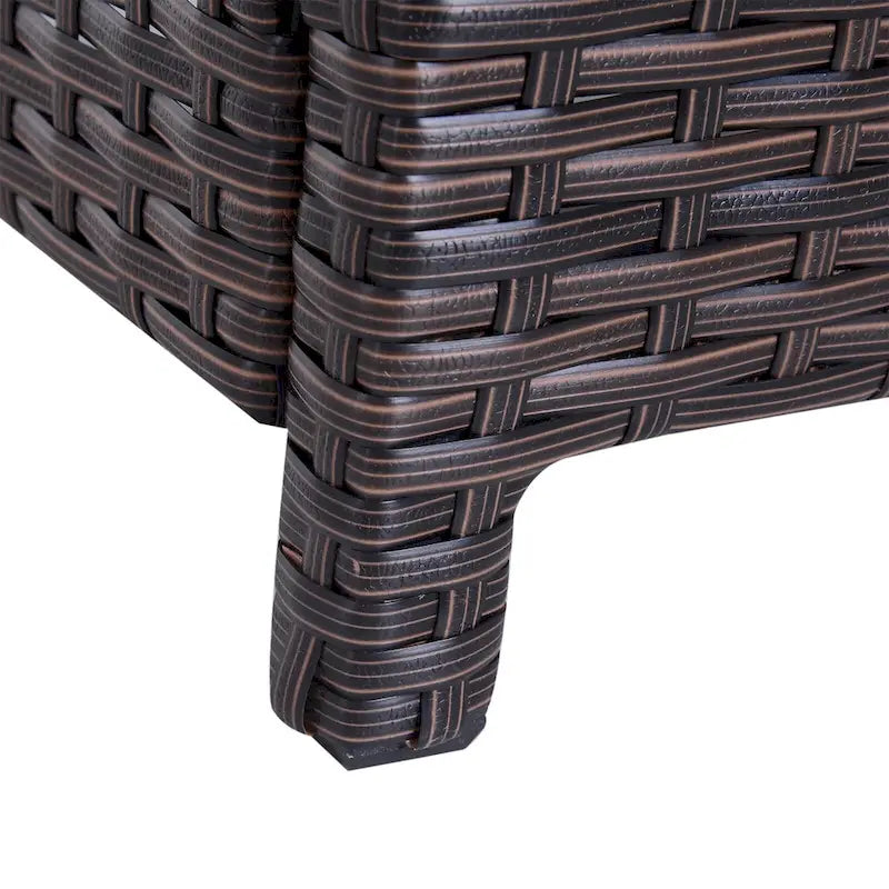 Table d'appoint d'extérieur en rotin Outsunny avec insert pour parasol