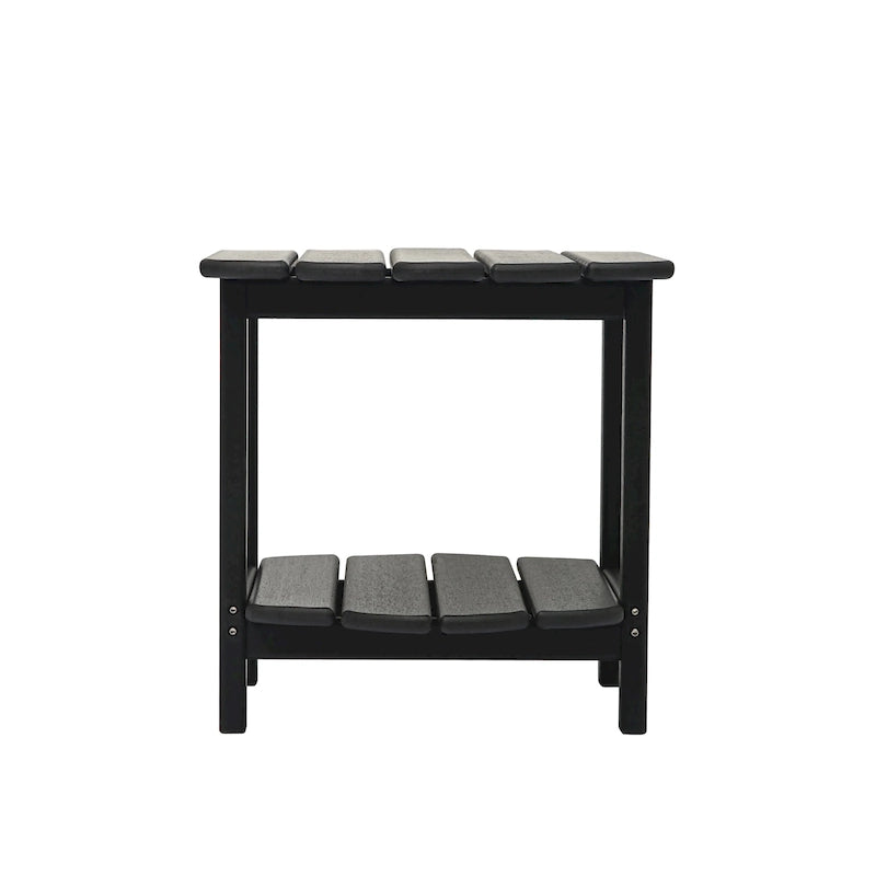 Hausfame Table de patio à 2 niveaux - Table basse d'extérieur pour balcon Adirondack - Table de terrasse en HDPE pour jardin et piscine