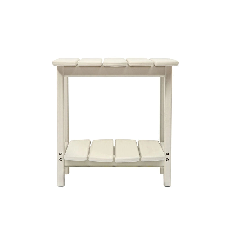 Hausfame 2 Tier Patio Table-Outdoor Coffee Table Adirondack Balcony Table HDPE Deck Table For Backyard Pool