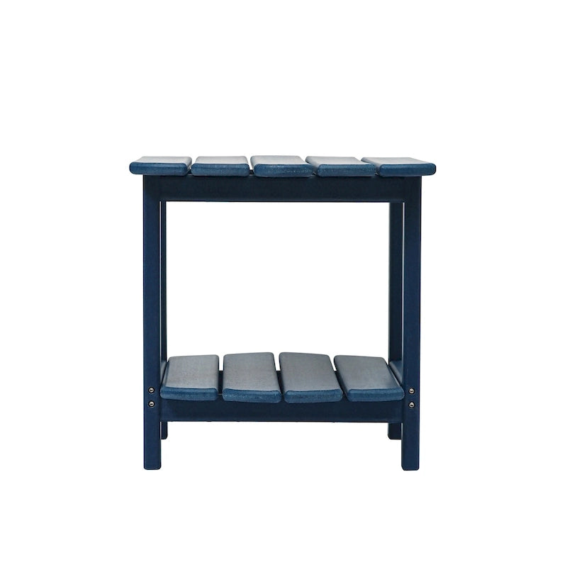 Hausfame 2 Tier Patio Table-Outdoor Coffee Table Adirondack Balcony Table HDPE Deck Table For Backyard Pool