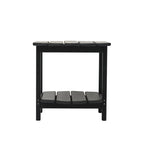 Hausfame 2 Tier Patio Table-Outdoor Coffee Table Adirondack Balcony Table HDPE Deck Table For Backyard Pool