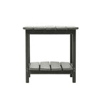 Hausfame Table de patio à 2 niveaux - Table basse d'extérieur pour balcon Adirondack - Table de terrasse en HDPE pour jardin et piscine