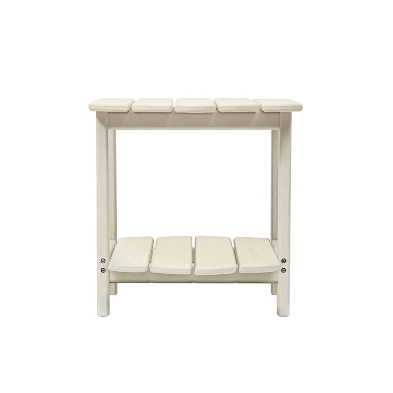 Hausfame Table de patio à 2 niveaux - Table basse d'extérieur pour balcon Adirondack - Table de terrasse en HDPE pour jardin et piscine