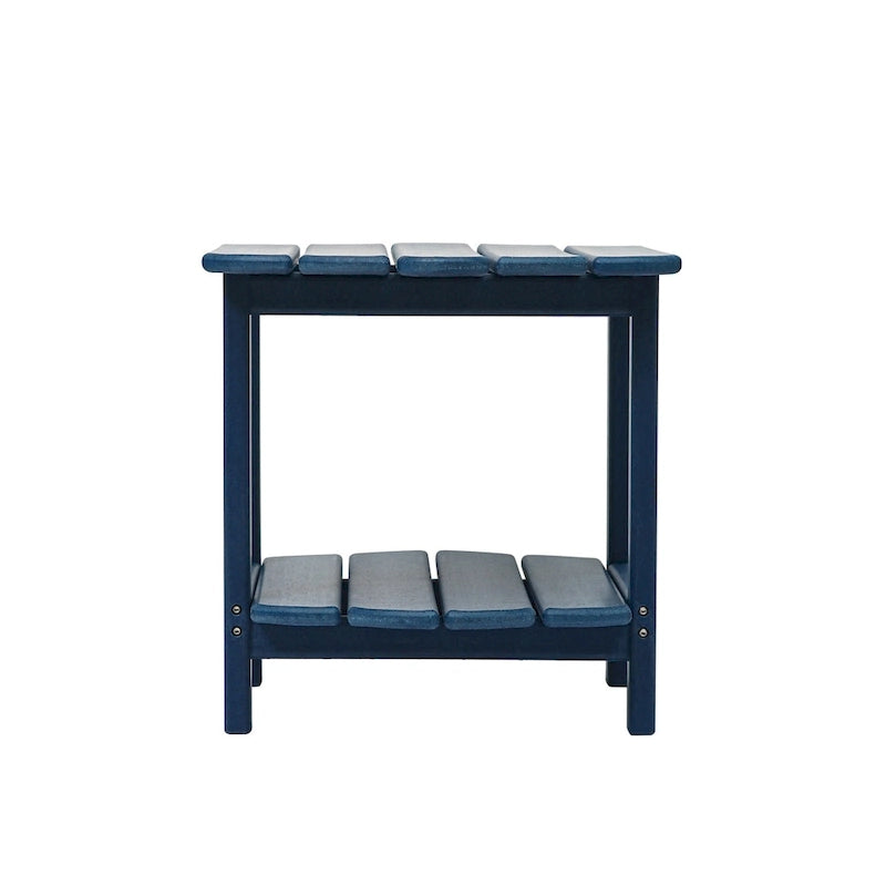 Hausfame Table de patio à 2 niveaux - Table basse d'extérieur pour balcon Adirondack - Table de terrasse en HDPE pour jardin et piscine