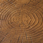 Table basse d'extérieur COSIEST en similicuir et fausse tranche d'arbre